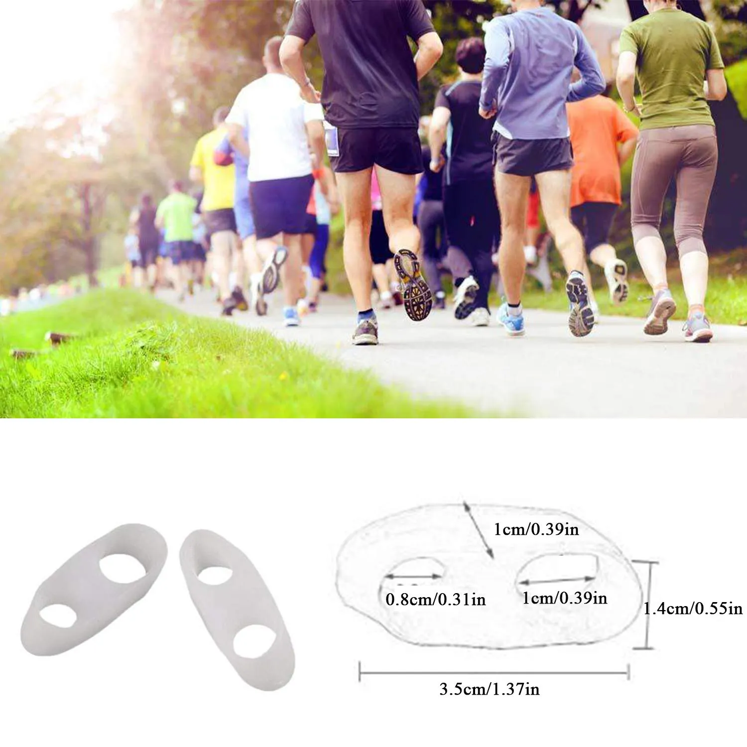 10 Pieces/5 Pairs, Gel Little Toe Buddy,Toe Corrector &Toe Straightener,Tailor's Bunion Pads - Soft Gel Bunionette Pads Tailors Bunion Pain Relief