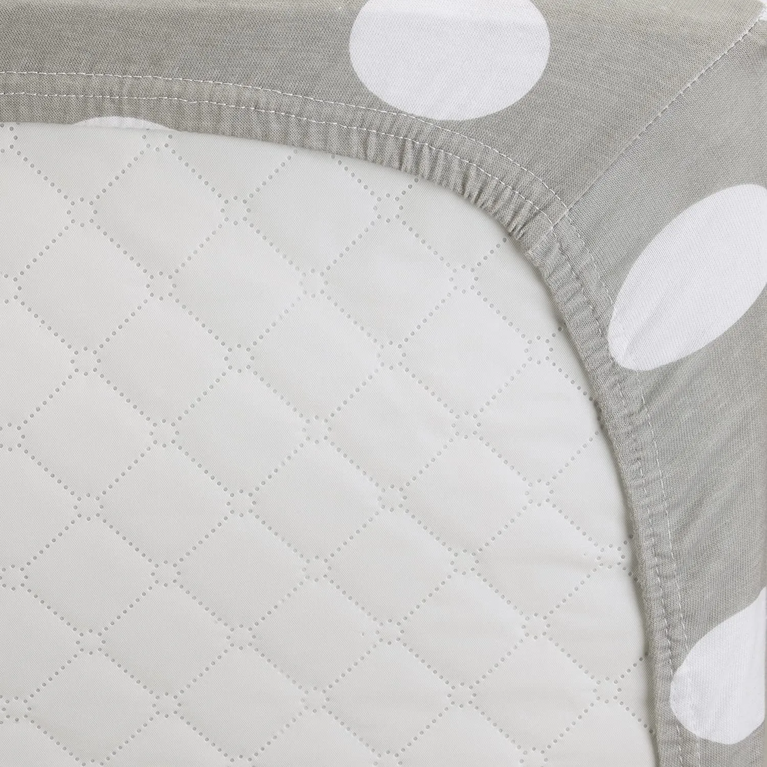 2 Pack Fitted Crib Sheet - Hearts/Polka Dots