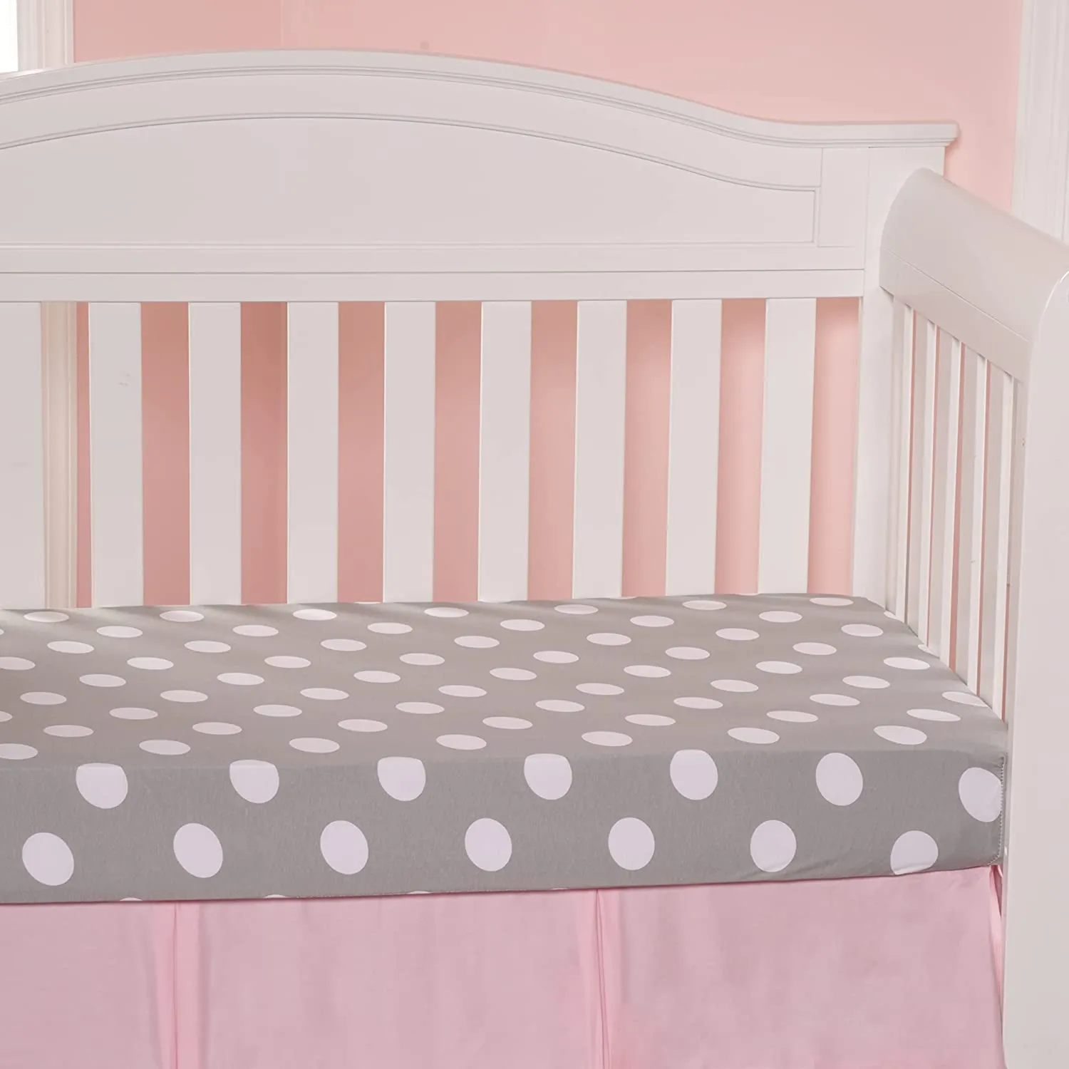 2 Pack Fitted Crib Sheet - Hearts/Polka Dots