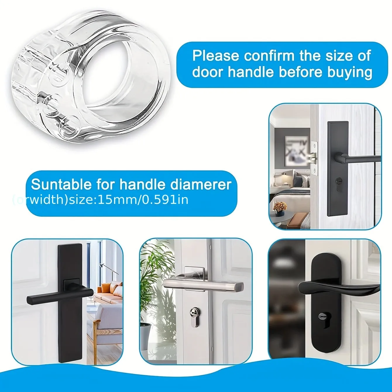 6pcs Anti collision Doorstops Invisible  Silent Home Protection