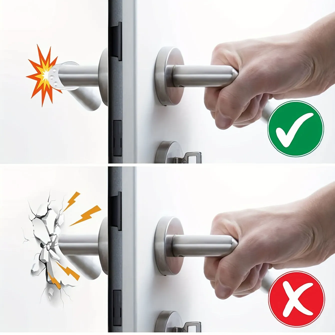 6pcs Anti collision Doorstops Invisible  Silent Home Protection