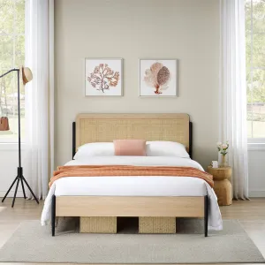 Alexandia Rattan Platform Bed