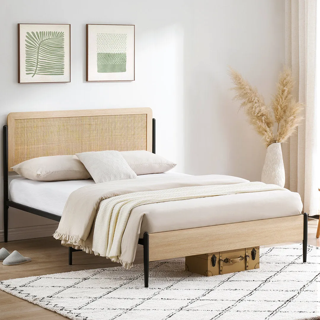 Alexandia Rattan Platform Bed