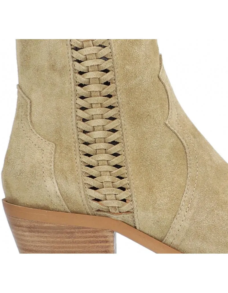 Alpe Women's Claire 2112 Leather Ankle Boots Tobaco Brown