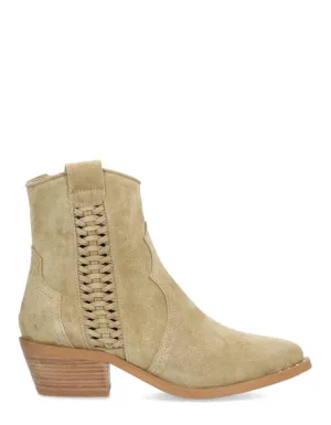 Alpe Women's Claire 2112 Leather Ankle Boots Tobaco Brown