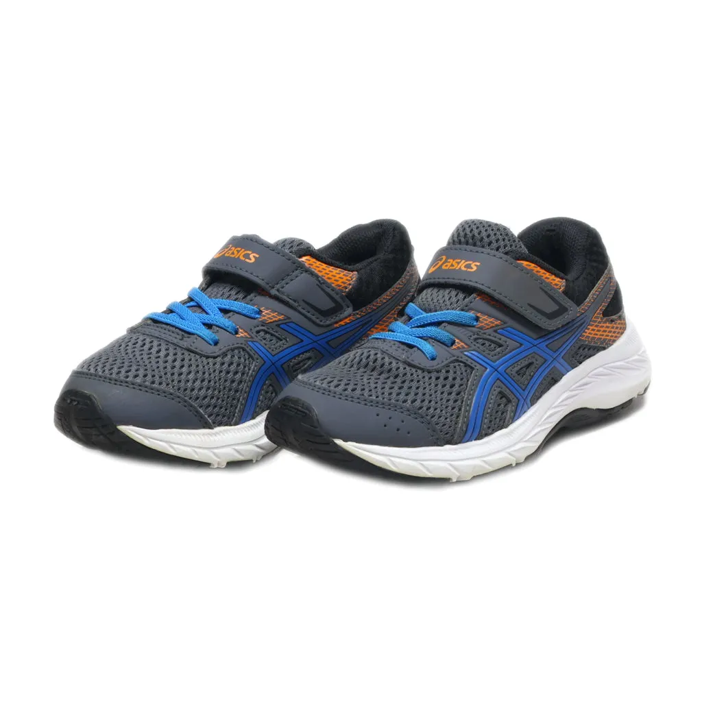 Asics Contend 6 Sport Shoes Leather Grey Colour For Kids