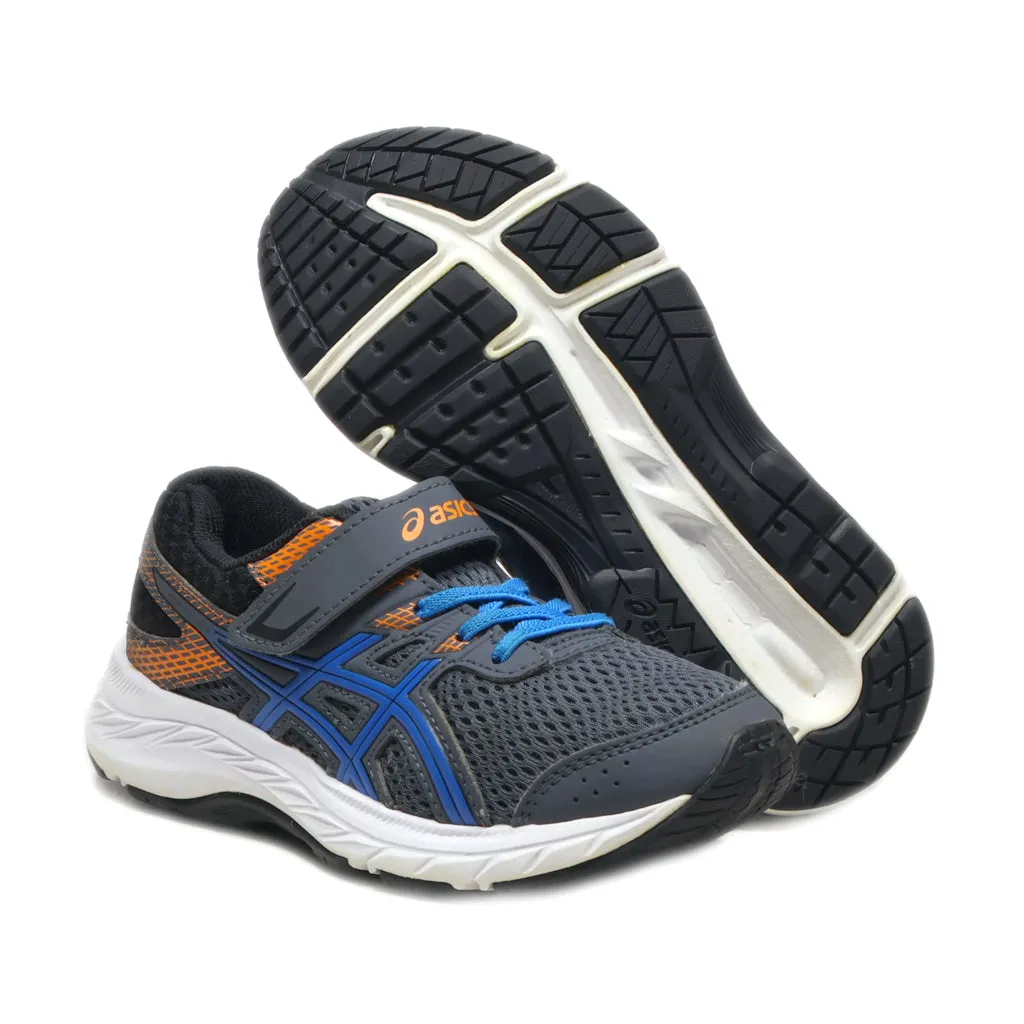 Asics Contend 6 Sport Shoes Leather Grey Colour For Kids