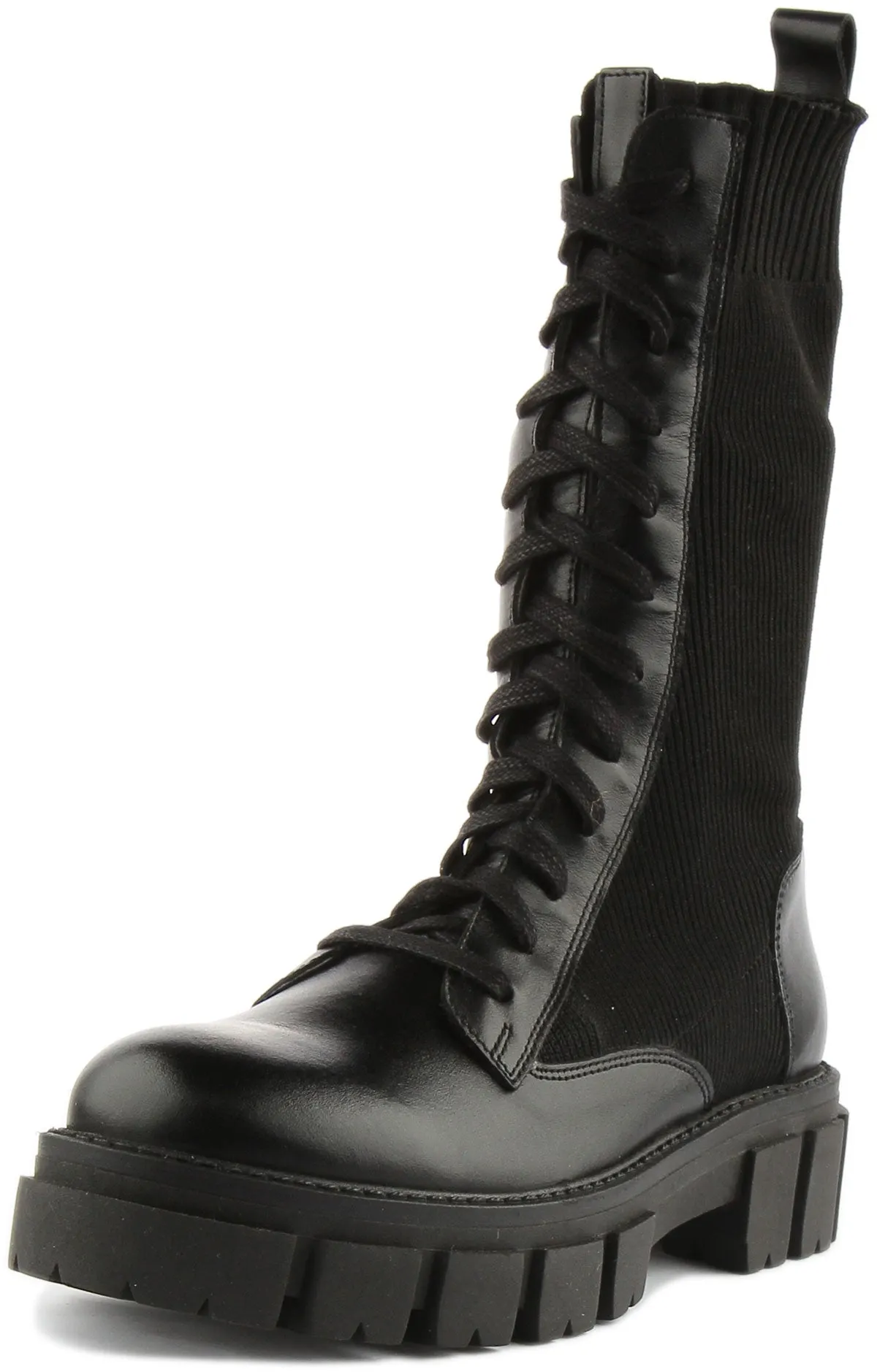 Astera Lace up Ankle Boots In Black