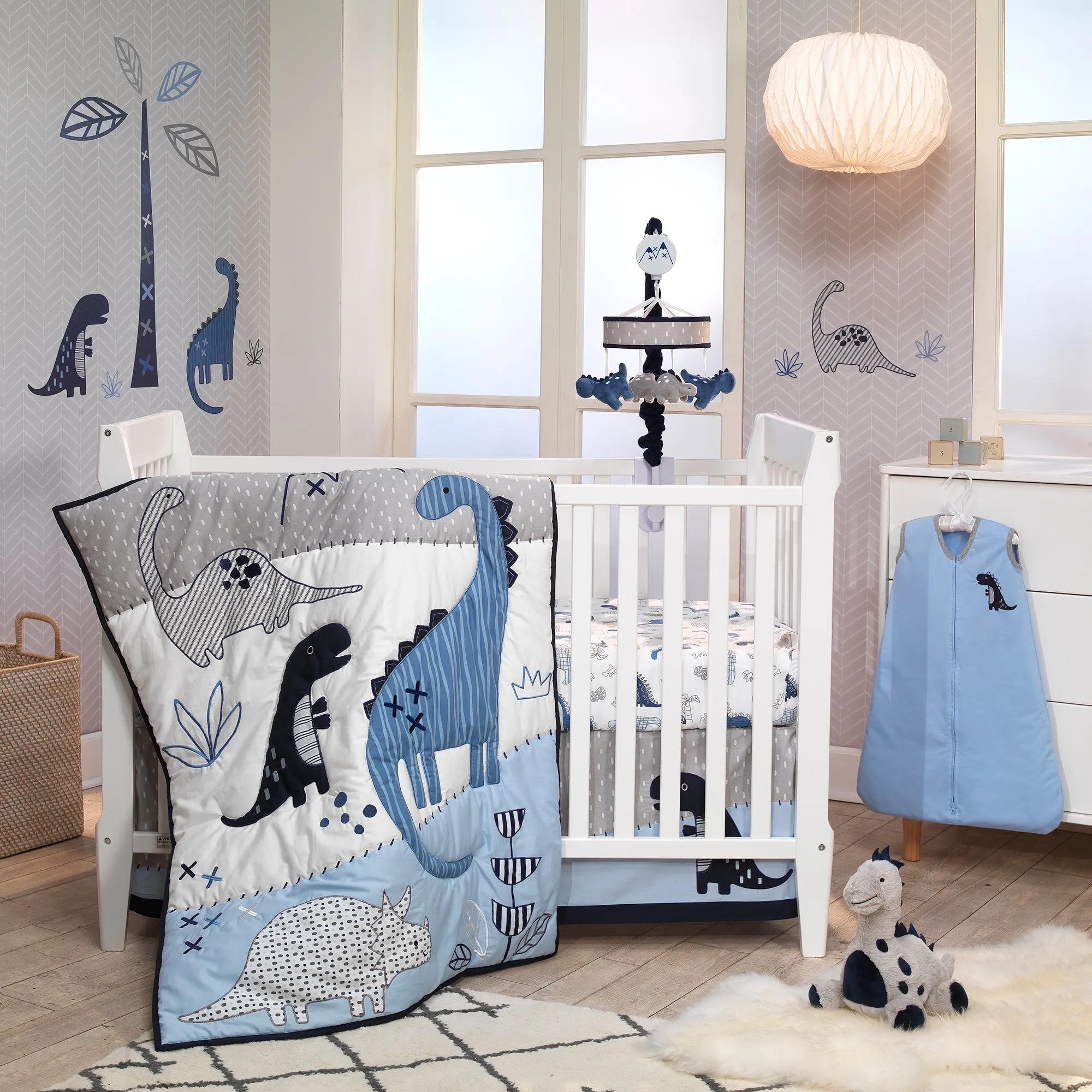 Baby Dino Cotton Fitted Crib Sheet