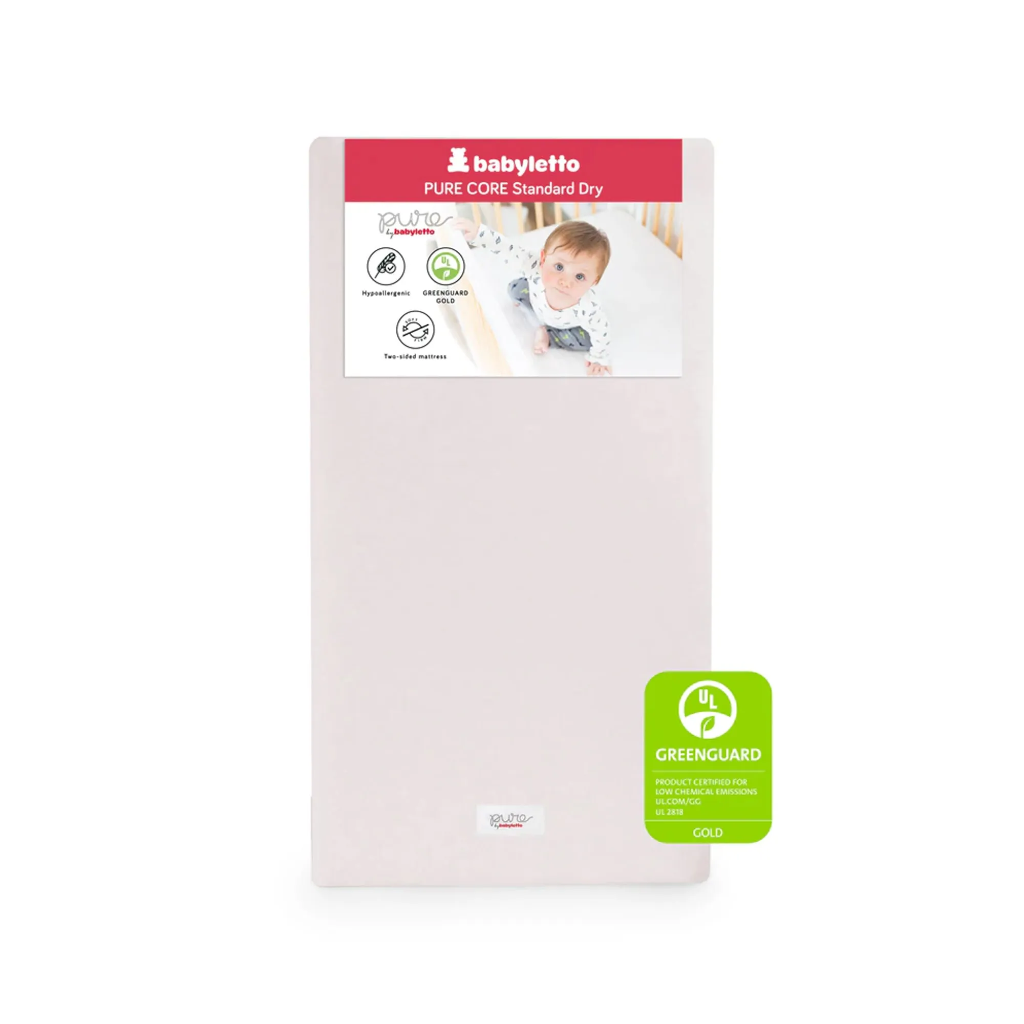 BABYLETTO Pure Core Non-Toxic Crib Mattress with Dry Waterproof Cover