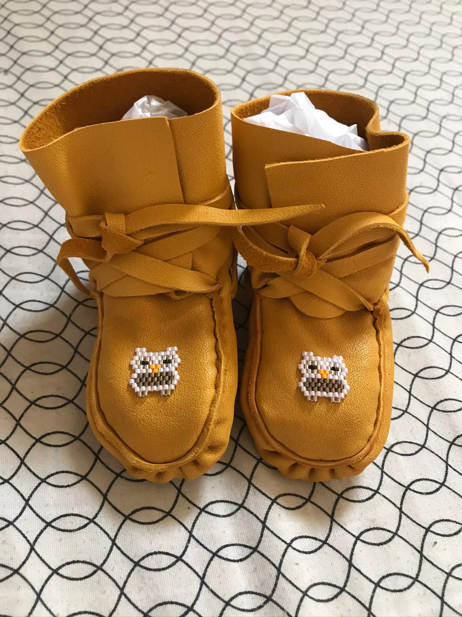 Baby's First Moccasins (Wrap Around Style, With Beadwork)