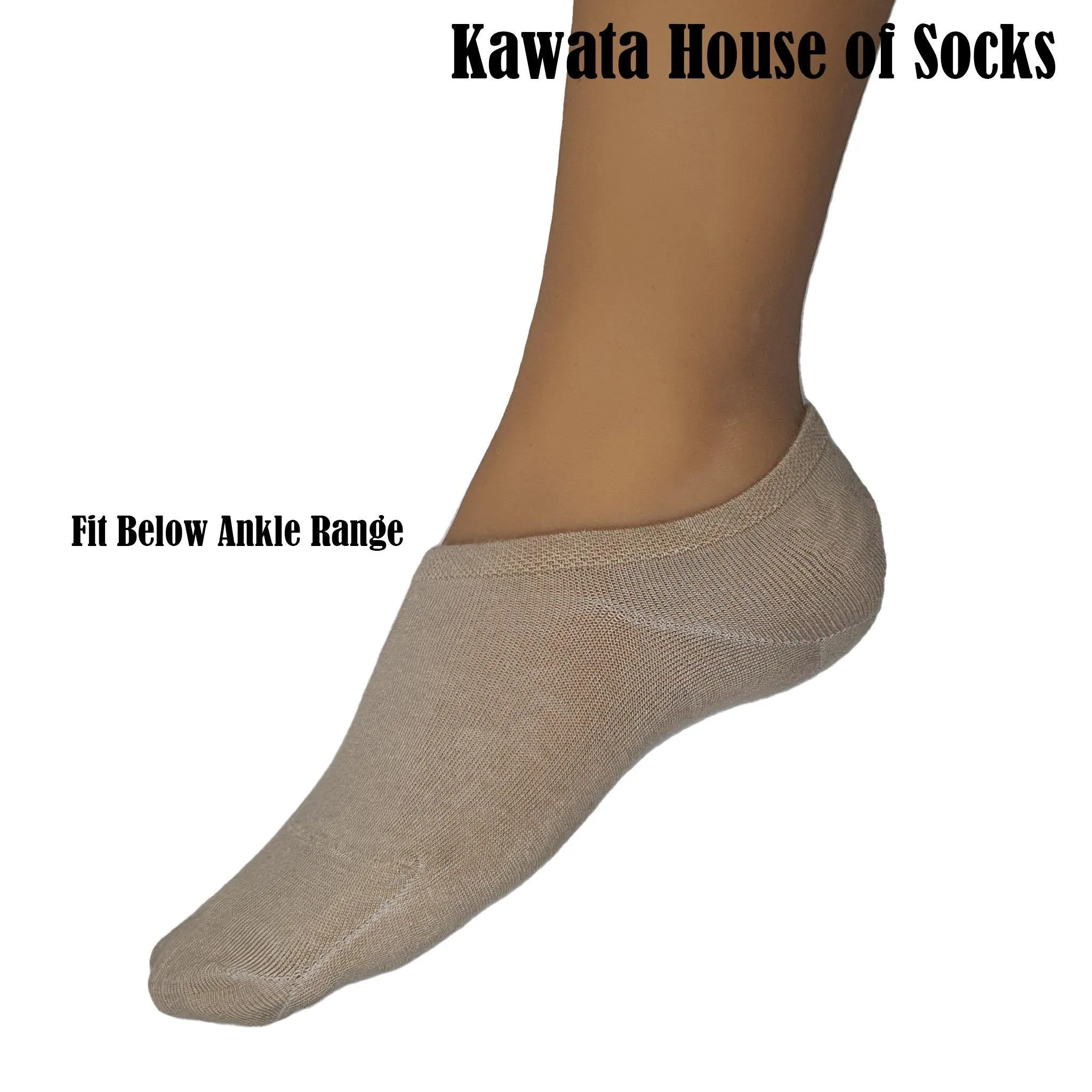 Bamboo Loafer Socks/No-Show Socks with Non-Slip Inner Heel