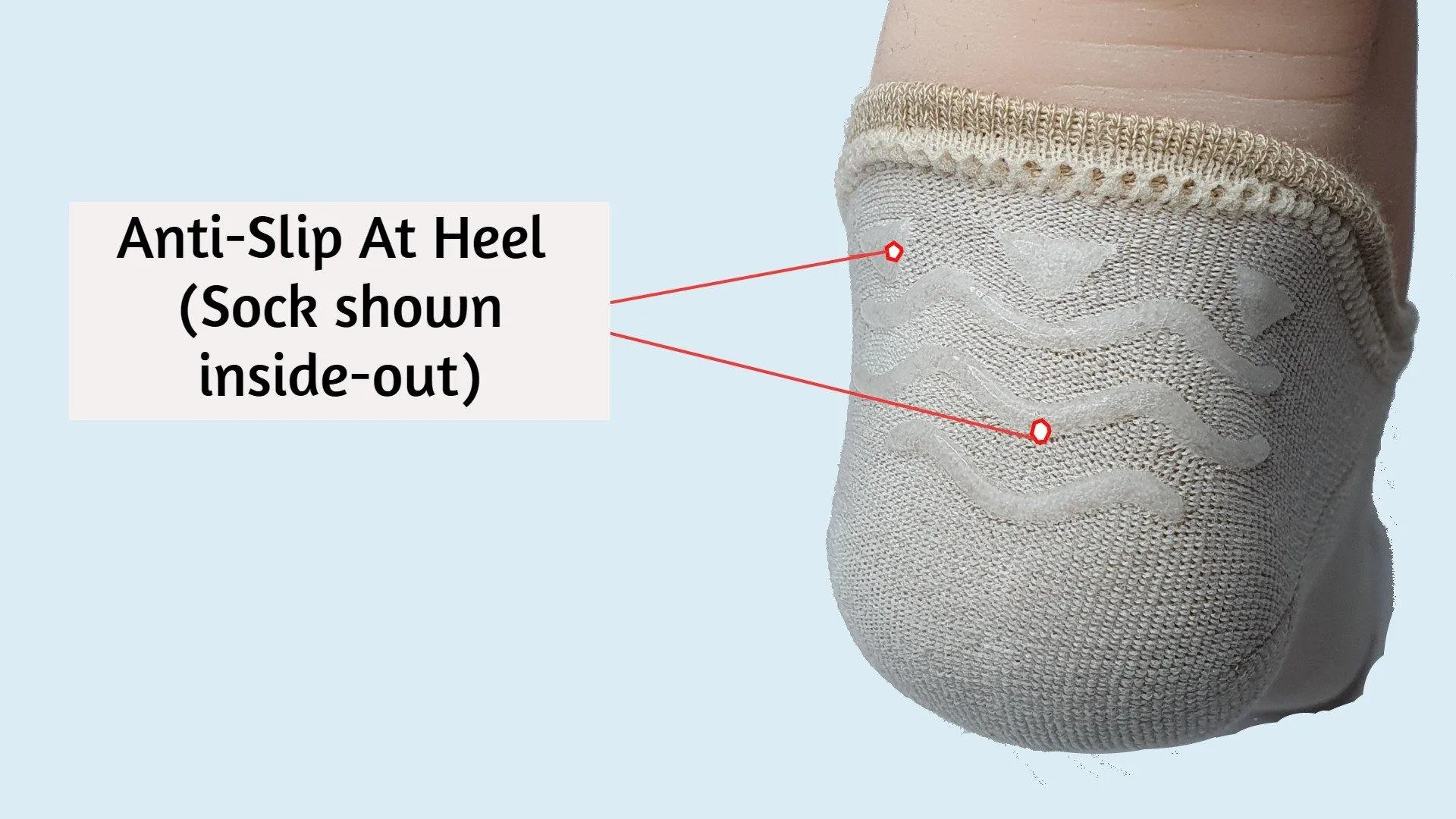 Bamboo Loafer Socks/No-Show Socks with Non-Slip Inner Heel