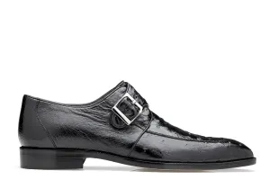 Belvedere Buckle Strap Men's Shoes Black - Josh 114011
