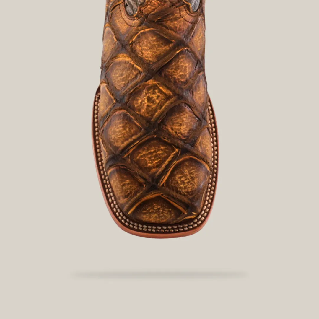 Big Bass Pirarucu Print Rustic Honey - Square Toe
