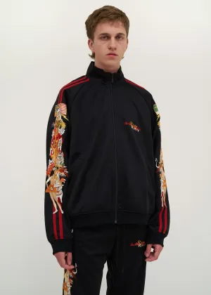 Black Chaos Embroidery Track Jacket