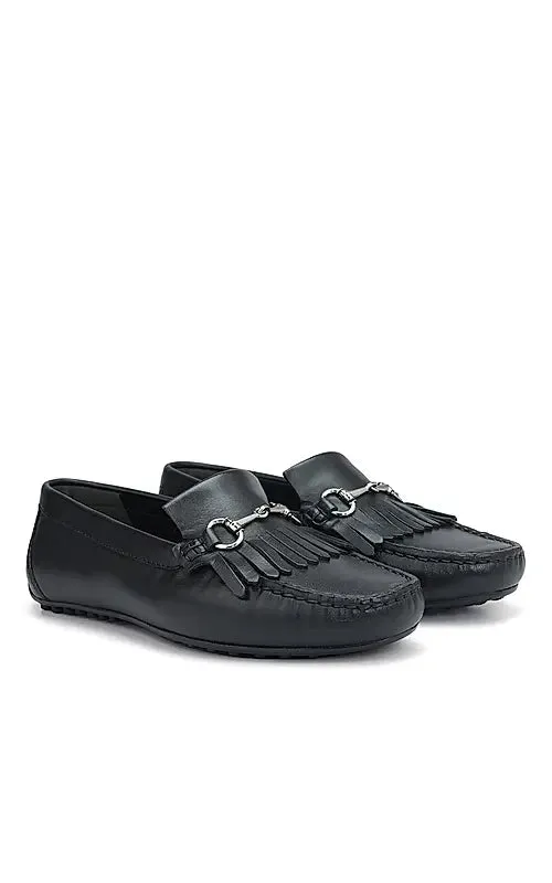 Black Moccasins With Buckle