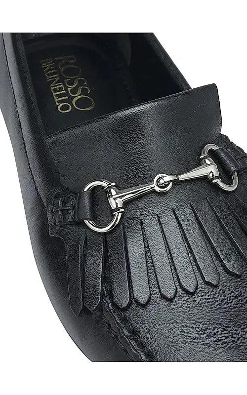Black Moccasins With Buckle