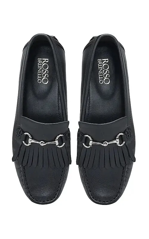 Black Moccasins With Buckle