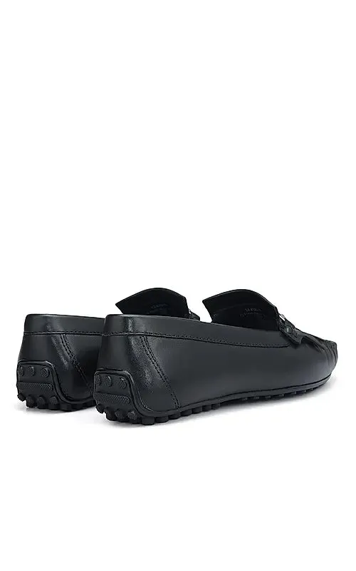 Black Moccasins With Buckle