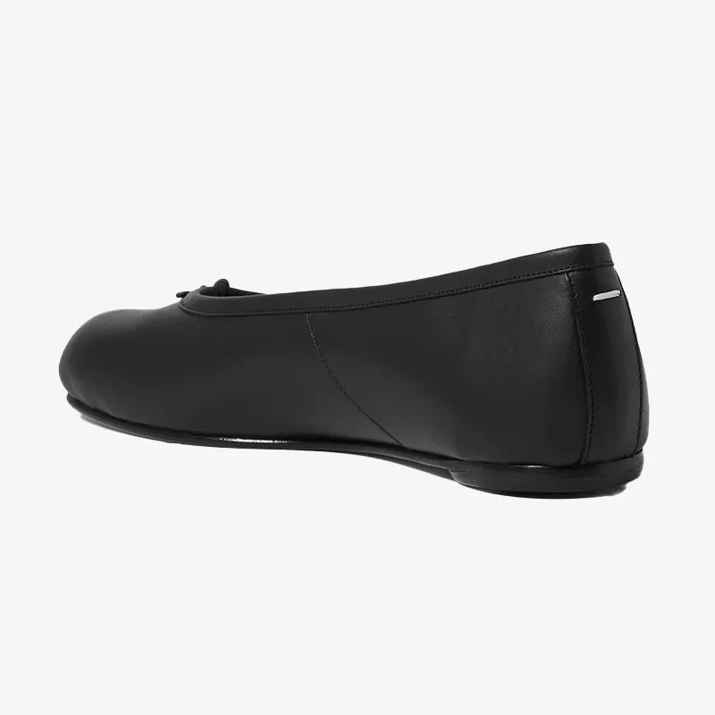 Black Tabi Mules with Knot Detail