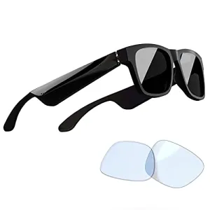 Bluetooth Glasses, StageSound Smart Audio Glasses with Swipe / Touch Control, Dual Microphone, Open ear Music, Hands-free Calling, Anti-UV Blue Ray, IPX4 Waterproof, Voice Assistant, 6 Hours Playtime