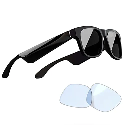 Bluetooth Glasses, StageSound Smart Audio Glasses with Swipe / Touch Control, Dual Microphone, Open ear Music, Hands-free Calling, Anti-UV Blue Ray, IPX4 Waterproof, Voice Assistant, 6 Hours Playtime