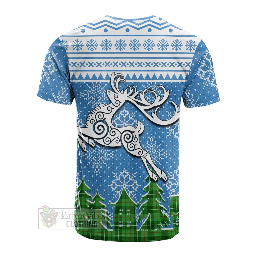 Boyle Clan Christmas Cotton T-shirt Celtic Reindeer Style