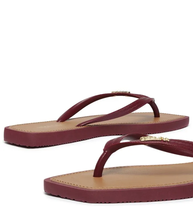 Brizza Square Toe Red Toe Slipper