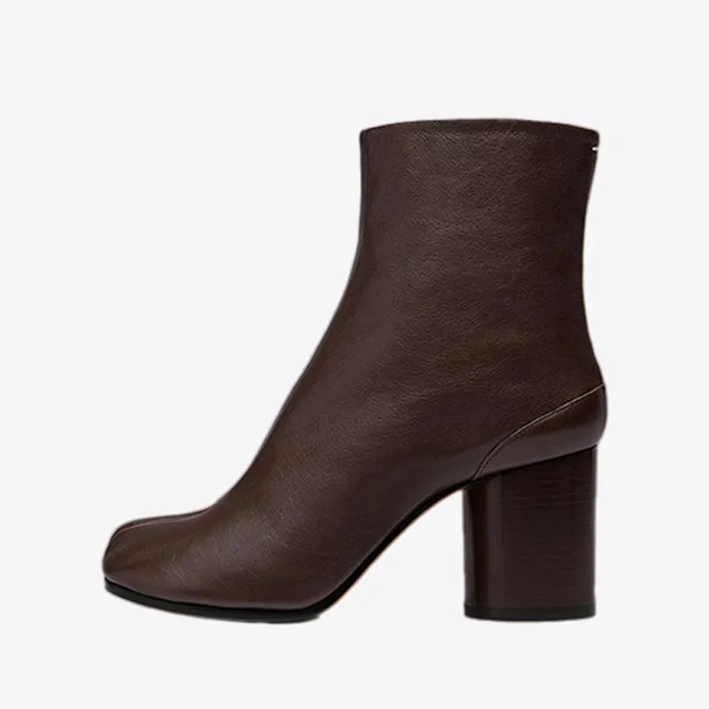 Brown Split-Toe Boots Women's