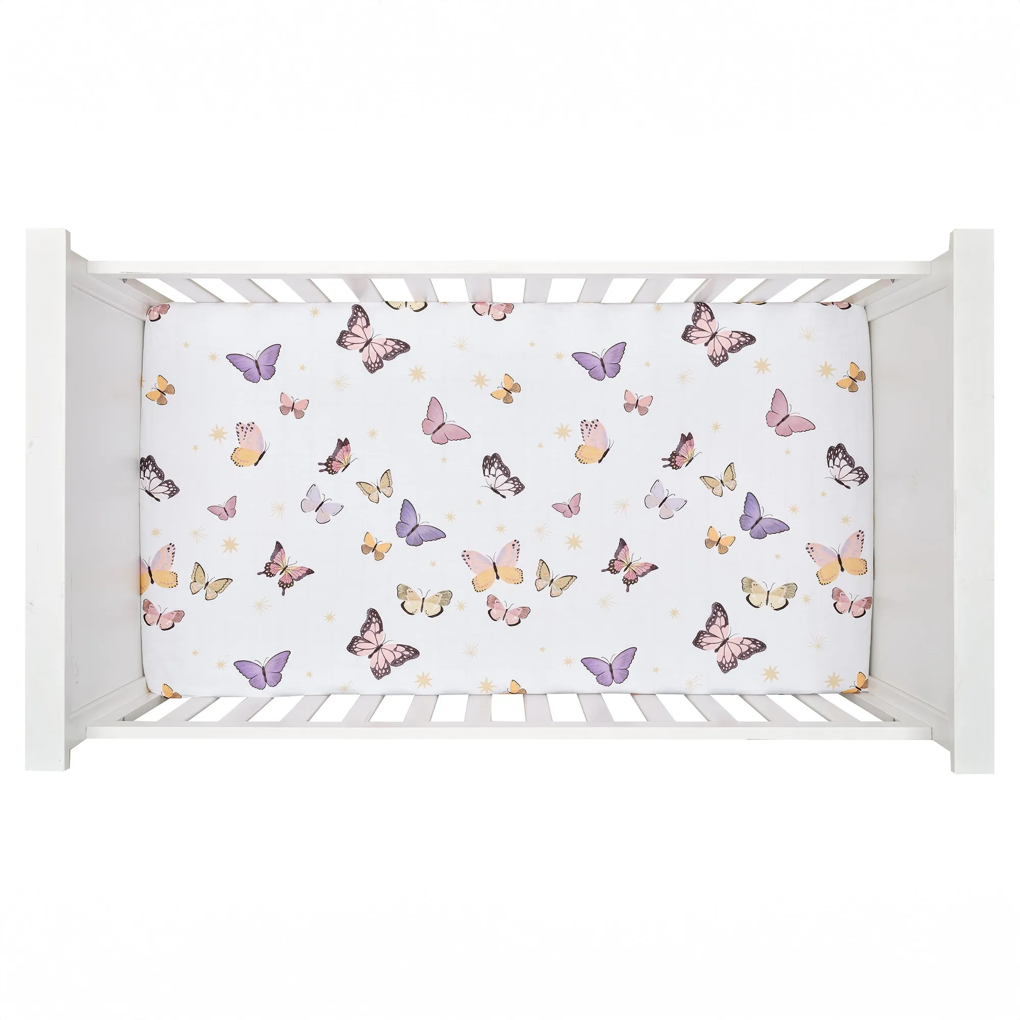 Butterfly Dreams Cotton Fitted Crib Sheet