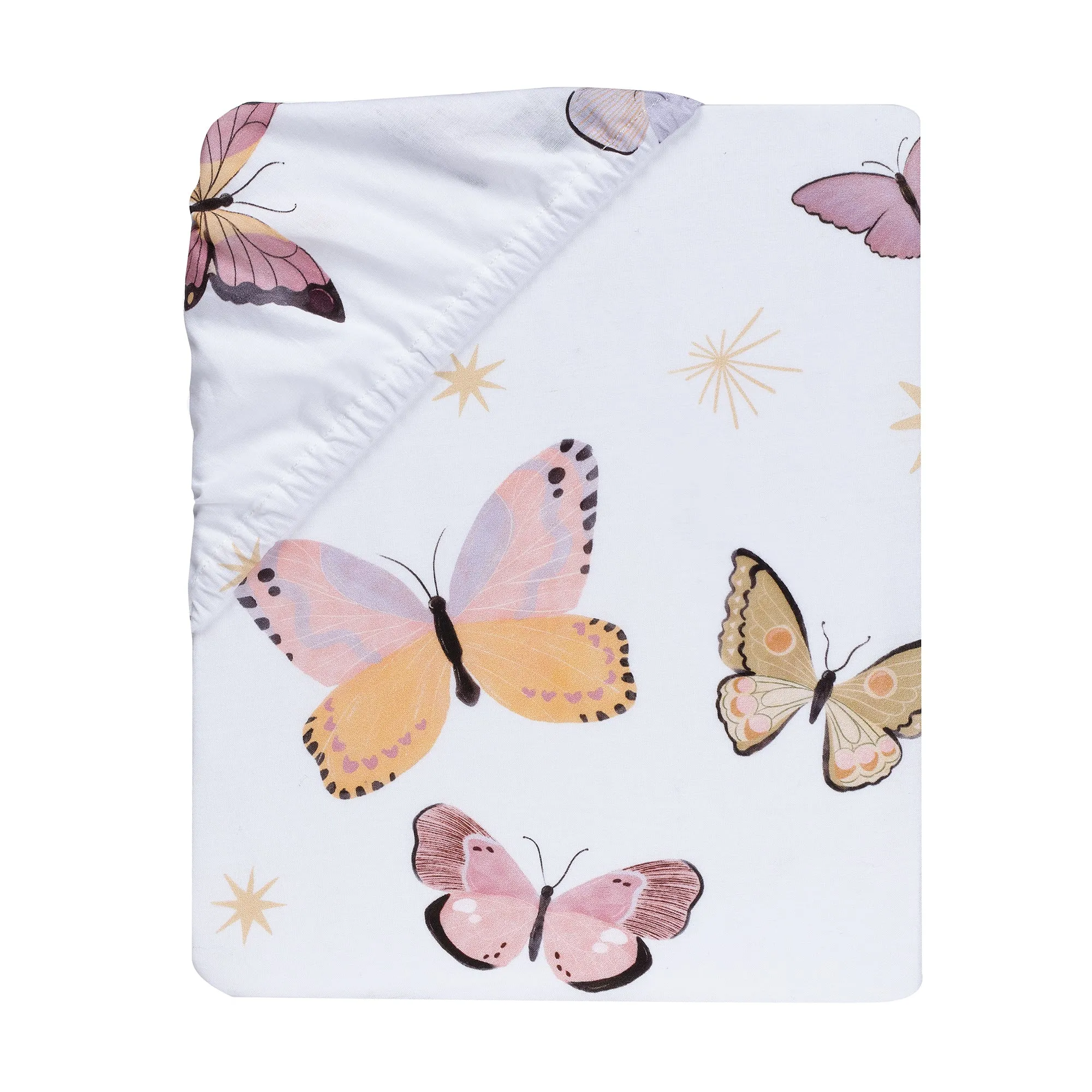 Butterfly Dreams Cotton Fitted Crib Sheet