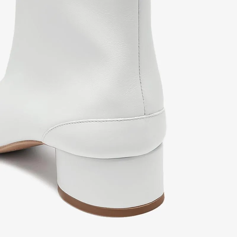 Calf Leather  Boots 30mm Heel Women's