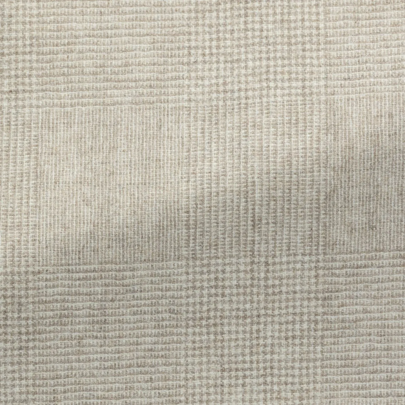 Carlo Barbera Beige Merino Wool & Cashmere Glencheck