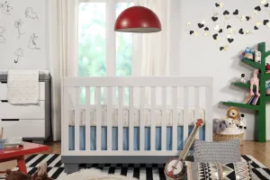 Caspian 4-1 Convertible Crib | White   Grey