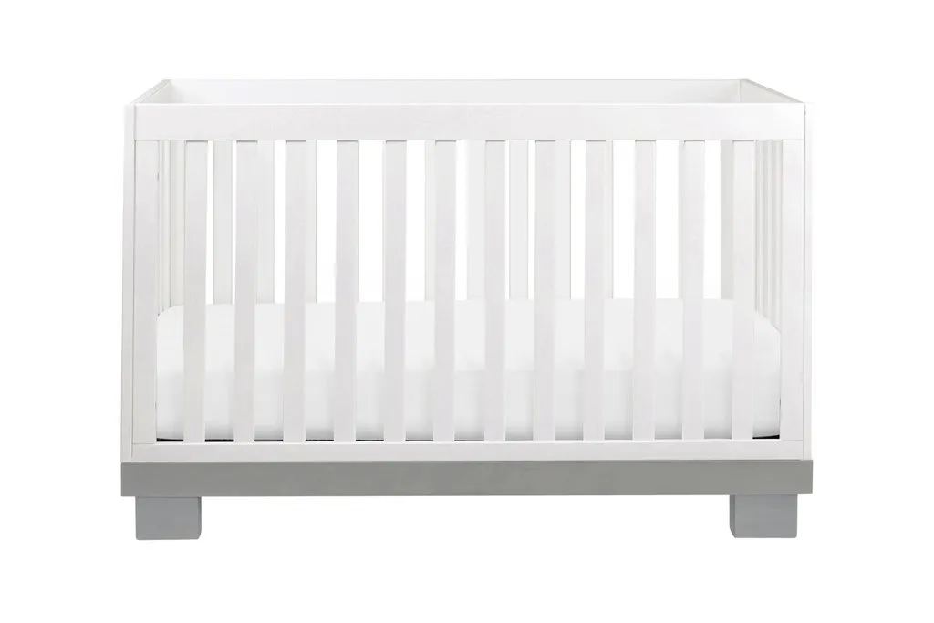 Caspian 4-1 Convertible Crib | White   Grey