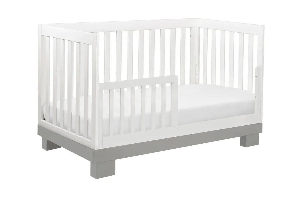 Caspian 4-1 Convertible Crib | White   Grey