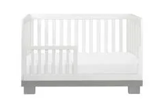 Caspian 4-1 Convertible Crib | White   Grey