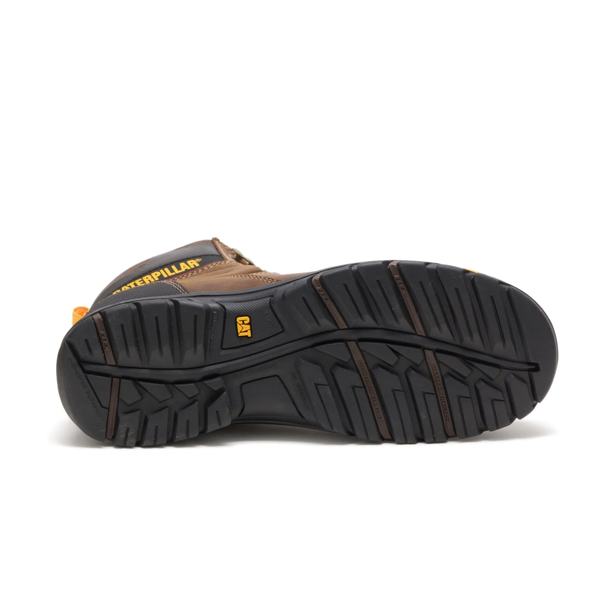 'Caterpillar' Men's 6" Wellspring WP, Met Guard, EH, Steel Toe - Brown / Black