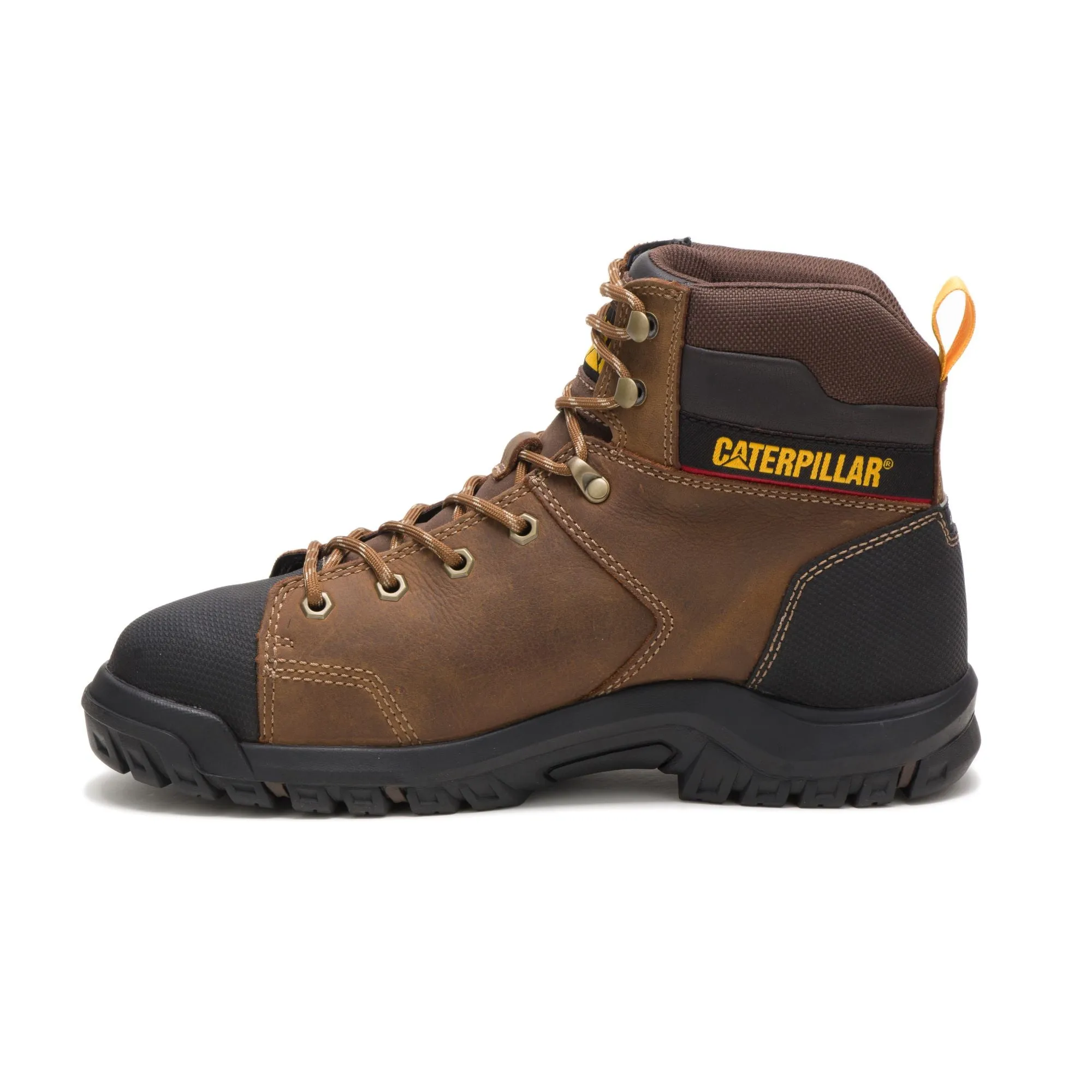 'Caterpillar' Men's 6" Wellspring WP, Met Guard, EH, Steel Toe - Brown / Black