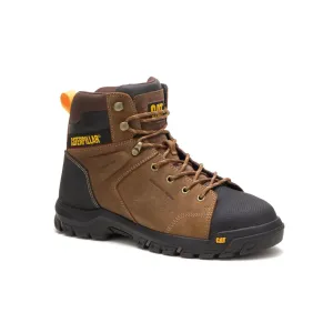 'Caterpillar' Men's 6" Wellspring WP, Met Guard, EH, Steel Toe - Brown / Black