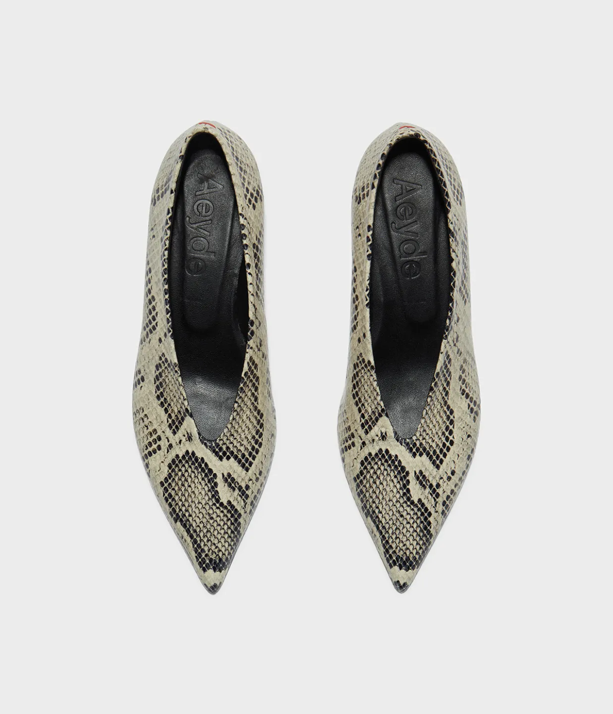 Clara Snake Print Goat Leather in Creamy