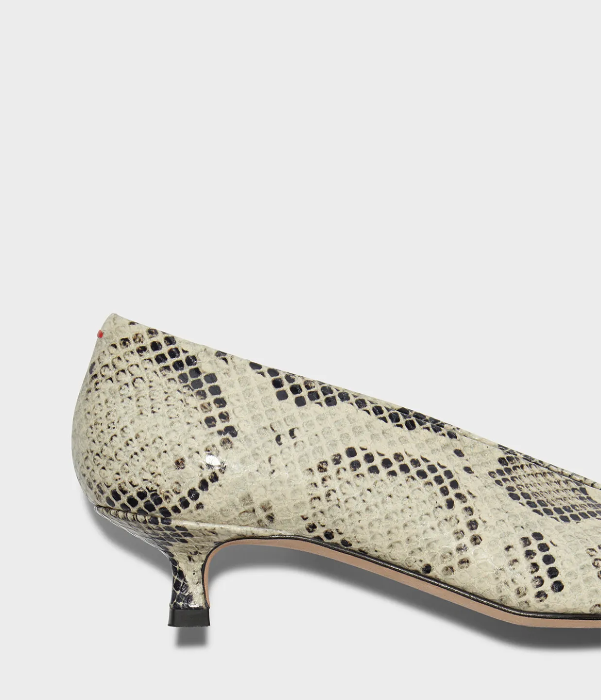 Clara Snake Print Goat Leather in Creamy