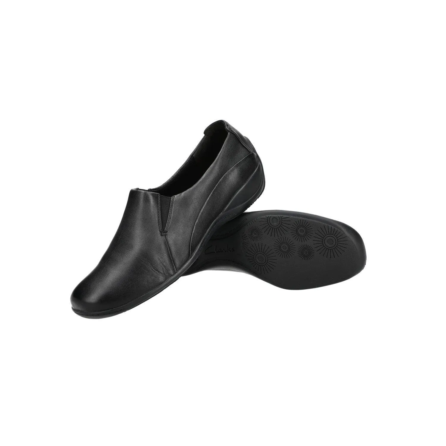 Clarks Coffee Cake Loafers Leather Black Colour For Women