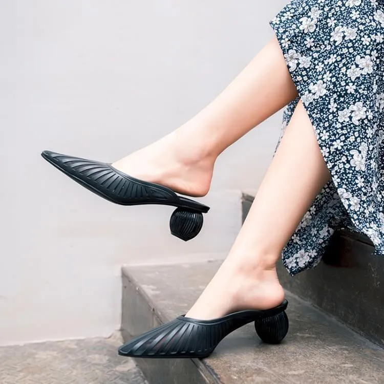 Closed Pointed Toe Special Shaped Heel Sandals