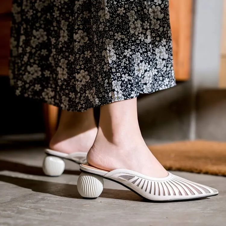 Closed Pointed Toe Special Shaped Heel Sandals