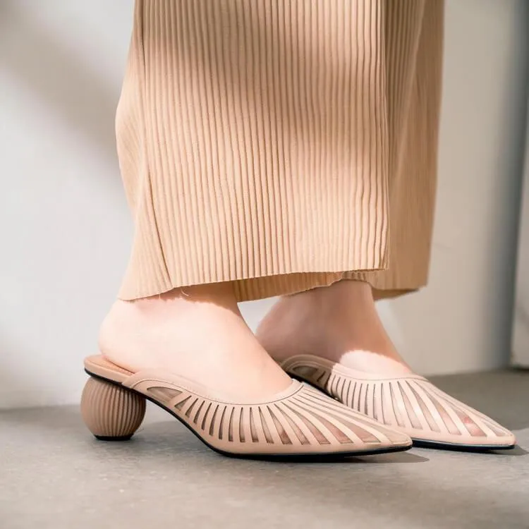 Closed Pointed Toe Special Shaped Heel Sandals