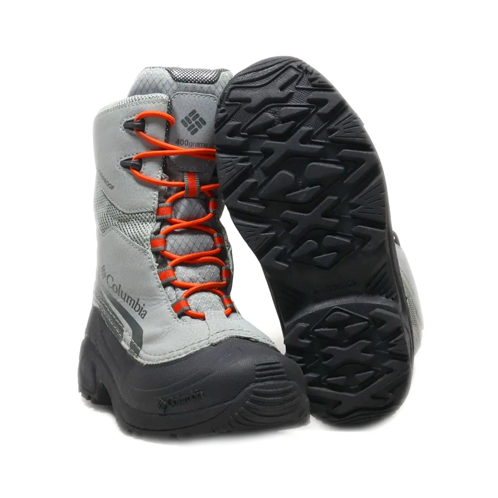 Columbia High Boots Leather Grey Colour For Kids