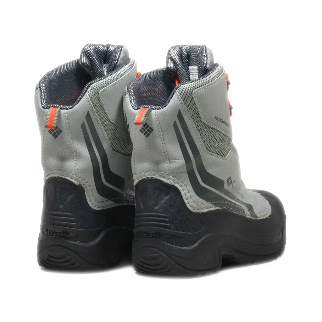 Columbia High Boots Leather Grey Colour For Kids
