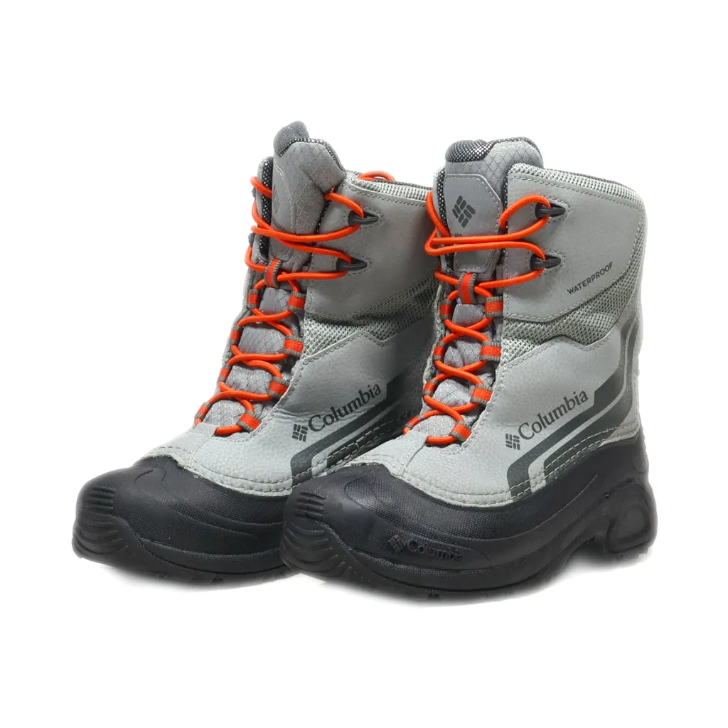 Columbia High Boots Leather Grey Colour For Kids